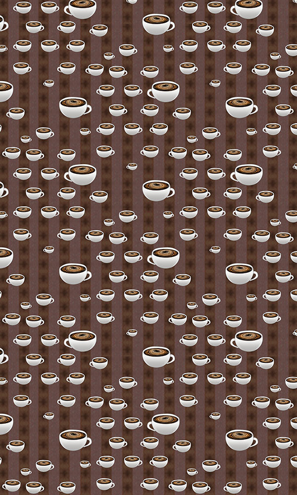 Coffee With Coffee Stripes Digital Image Download