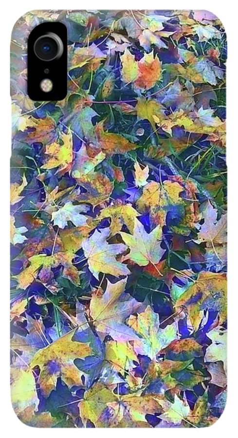 Late Fall Leaves in Blue - Phone Case