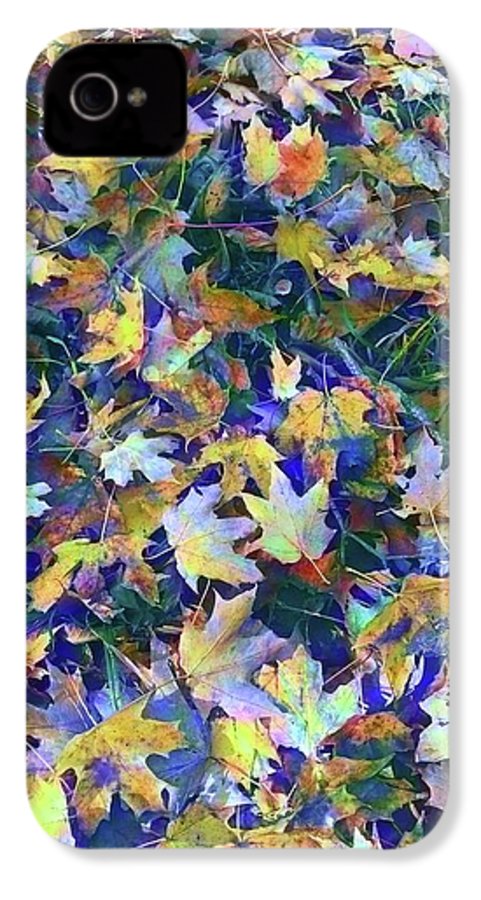 Late Fall Leaves in Blue - Phone Case