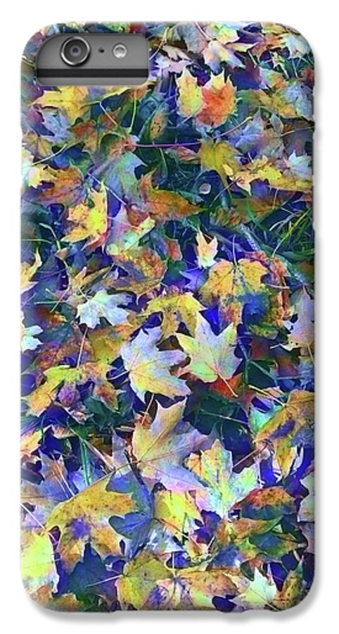 Late Fall Leaves in Blue - Phone Case