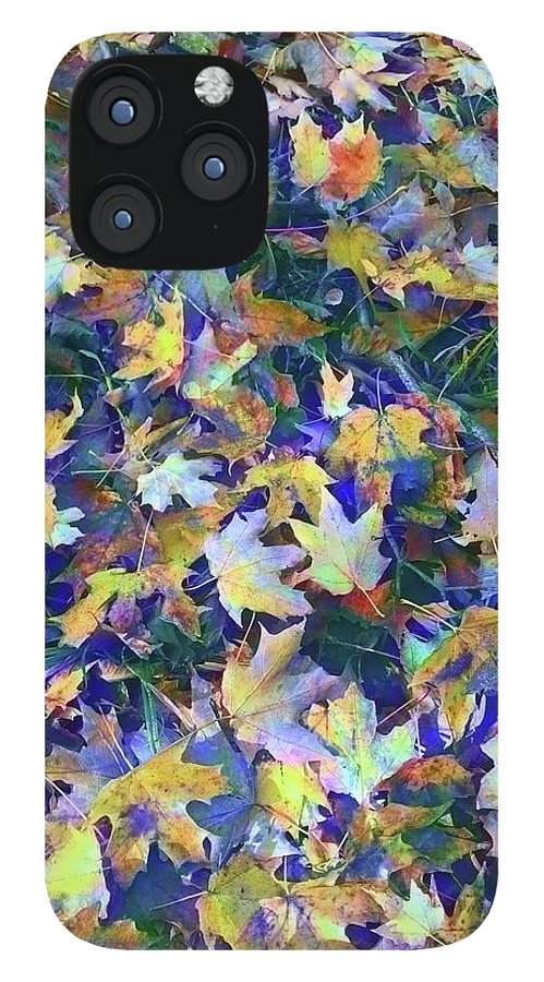 Late Fall Leaves in Blue - Phone Case
