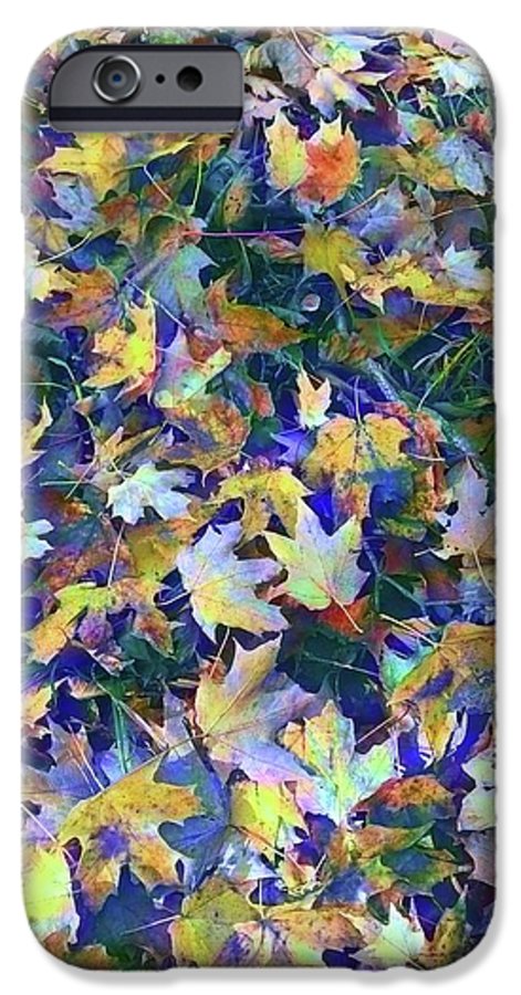 Late Fall Leaves in Blue - Phone Case
