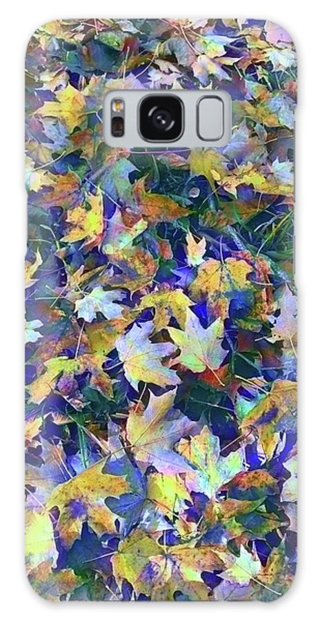 Late Fall Leaves in Blue - Phone Case