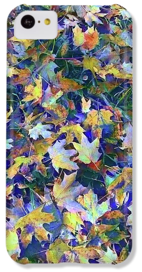 Late Fall Leaves in Blue - Phone Case