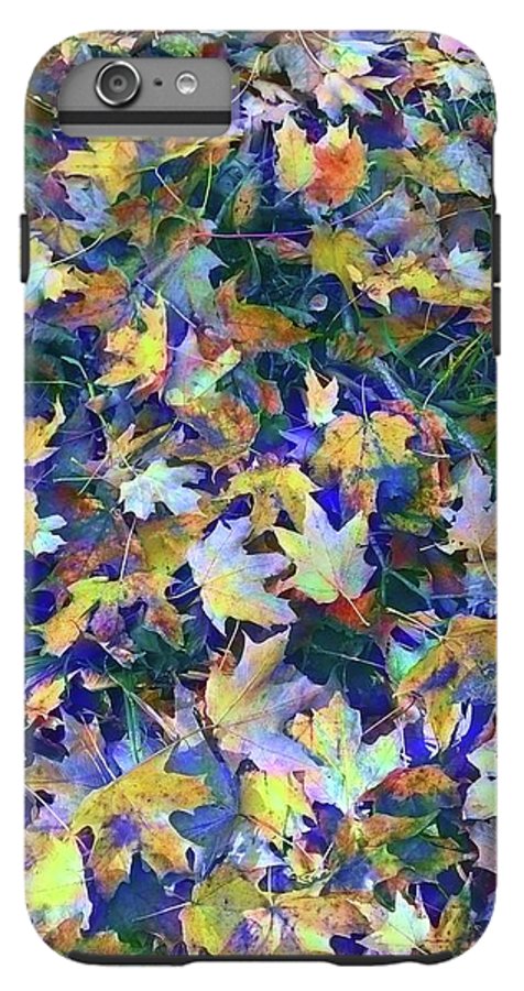 Late Fall Leaves in Blue - Phone Case