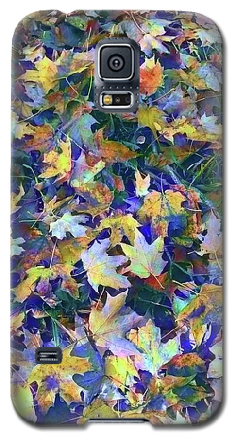 Late Fall Leaves in Blue - Phone Case