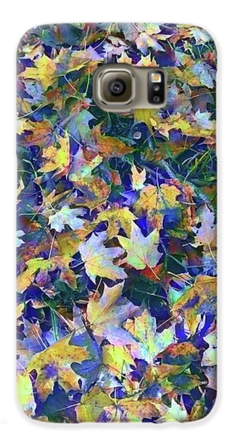 Late Fall Leaves in Blue - Phone Case