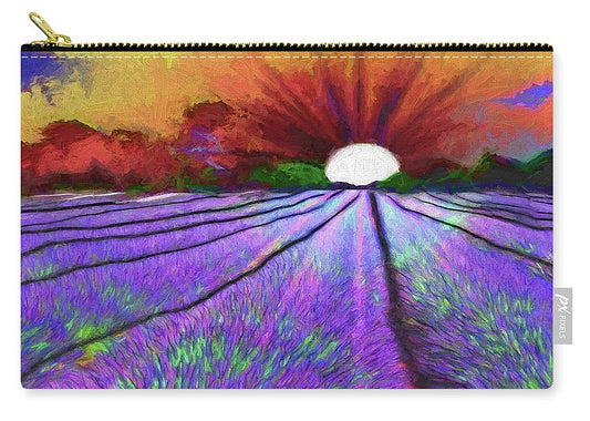 Lavender Field Sunrise - Carry-All Pouch