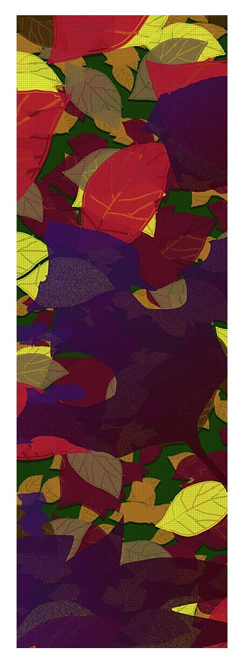 Leaf Brush Collage - Yoga Mat