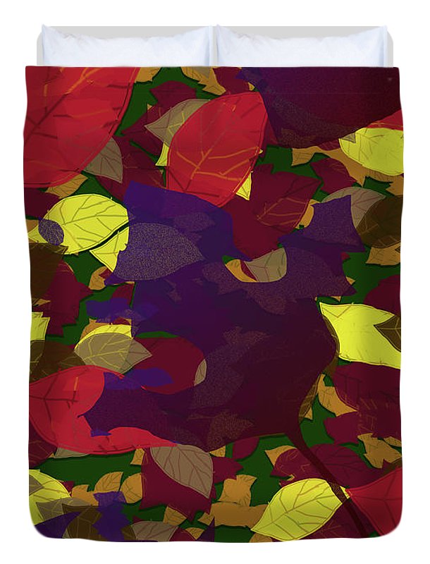 Leaf Brush Collage - Duvet Cover