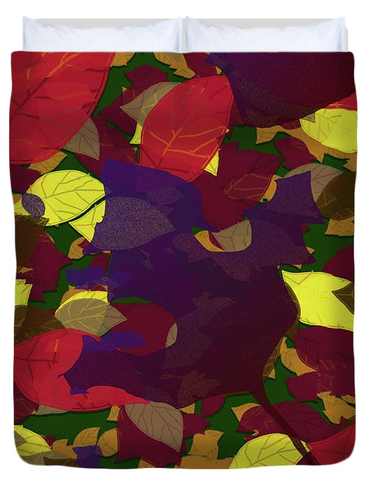 Leaf Brush Collage - Duvet Cover