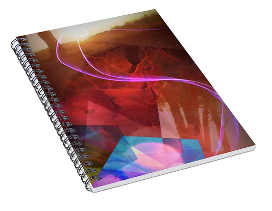 Leaf In A Sunlight Stream - Spiral Notebook