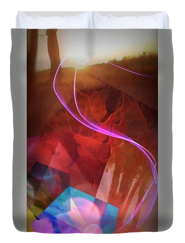 Leaf In A Sunlight Stream - Duvet Cover