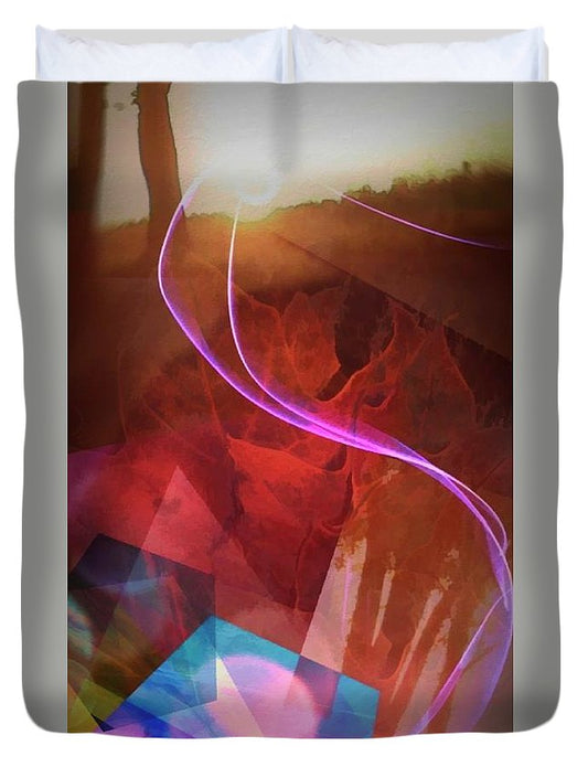 Leaf In A Sunlight Stream - Duvet Cover