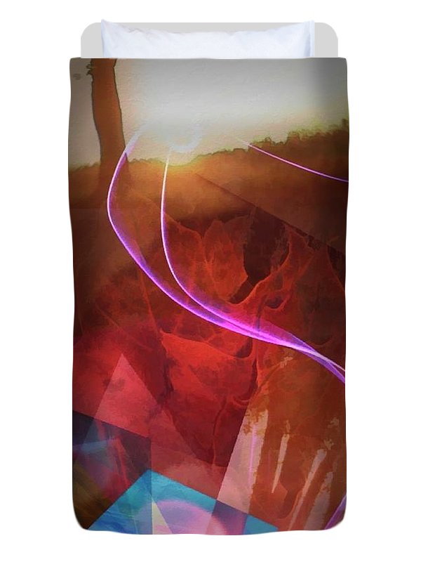 Leaf In A Sunlight Stream - Duvet Cover