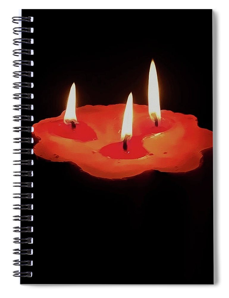 Light a Three Way Candle - Spiral Notebook