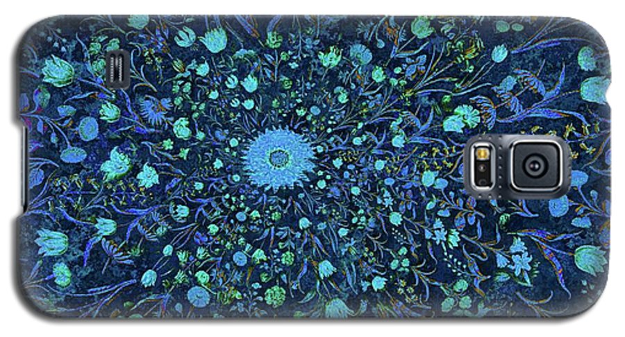 Light Blue Medieval Flowers - Phone Case