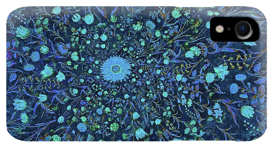 Light Blue Medieval Flowers - Phone Case