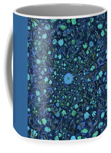 Light Blue Medieval Flowers - Mug