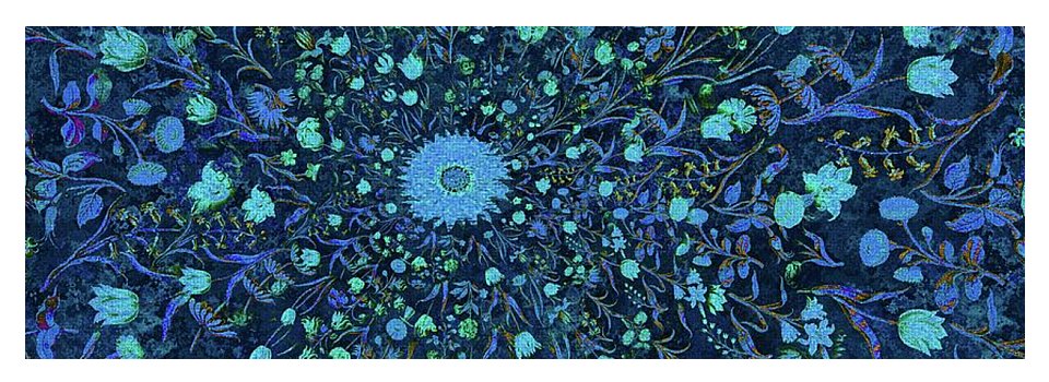 Light Blue Medieval Flowers - Yoga Mat