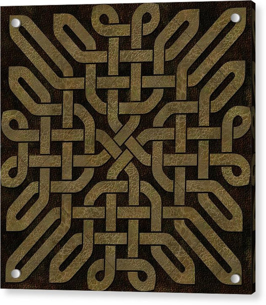 Light Leather Celtic Knot - Acrylic Print