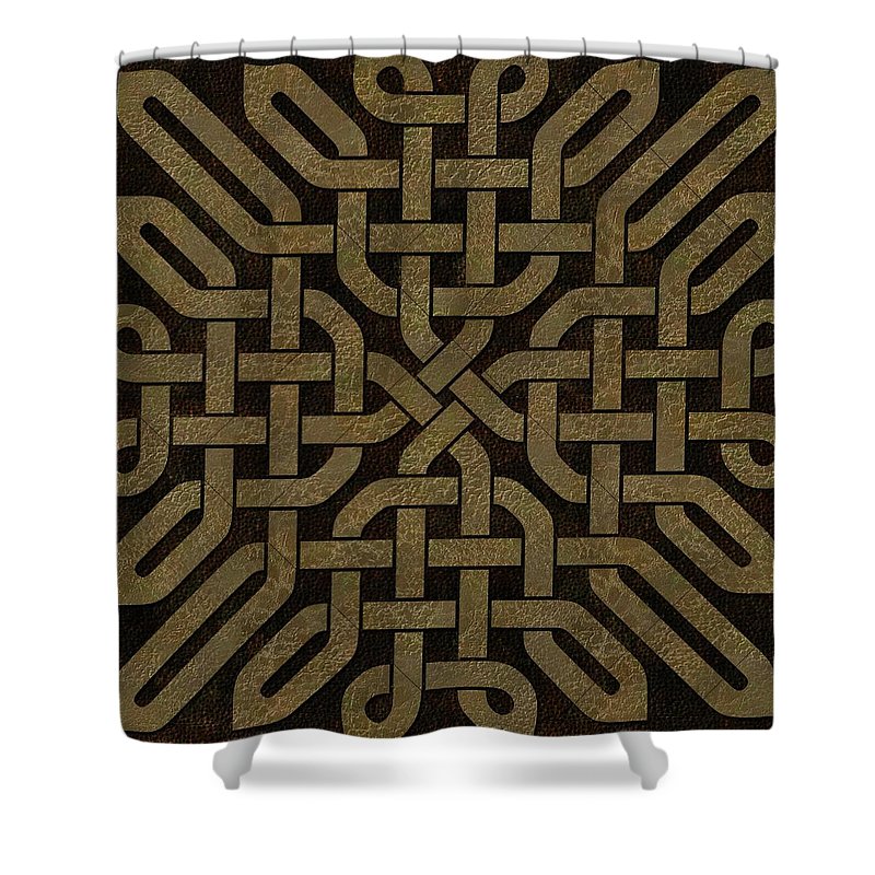 Light Leather Celtic Knot - Shower Curtain