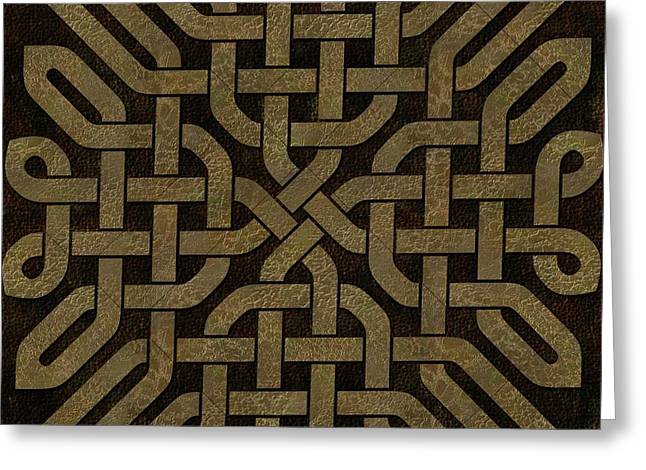 Light Leather Celtic Knot - Greeting Card