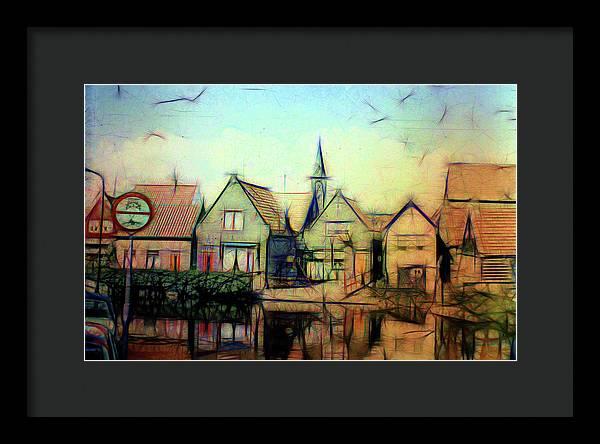 Light Look In A. Little Town - Framed Print