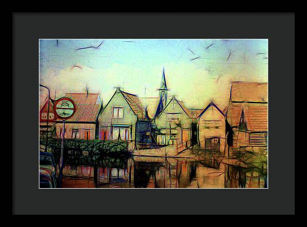Light Look In A. Little Town - Framed Print