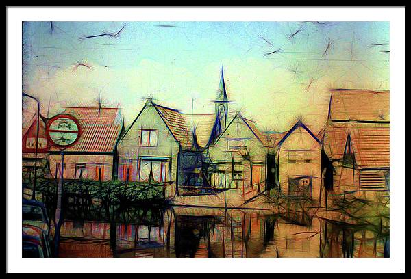 Light Look In A. Little Town - Framed Print