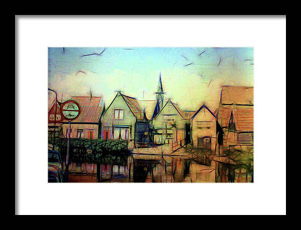 Light Look In A. Little Town - Framed Print