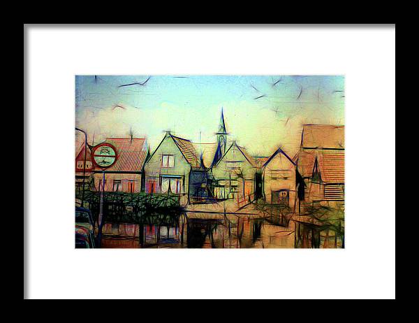 Light Look In A. Little Town - Framed Print
