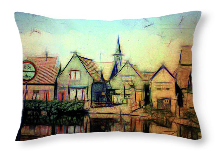 Light Look In A. Little Town - Throw Pillow