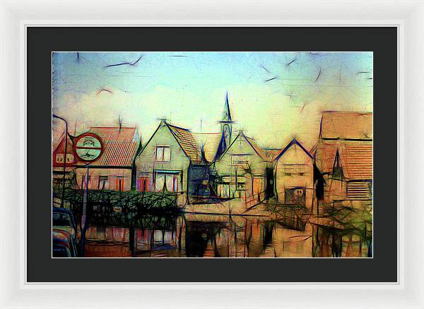 Light Look In A. Little Town - Framed Print