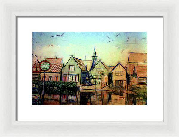 Light Look In A. Little Town - Framed Print
