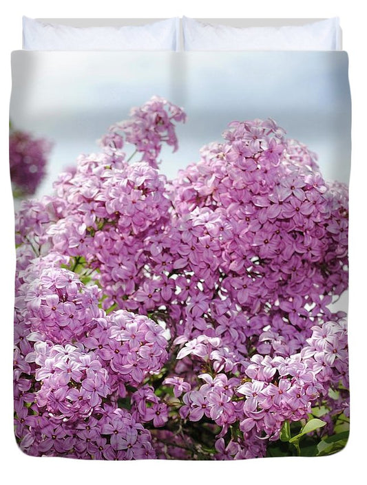 Lilacs With Sky - Duvet Cover