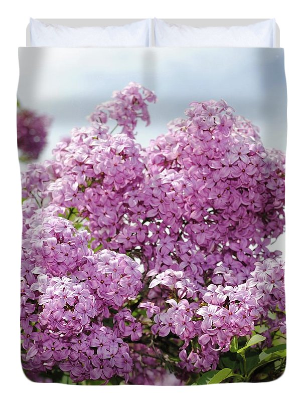 Lilacs With Sky - Duvet Cover