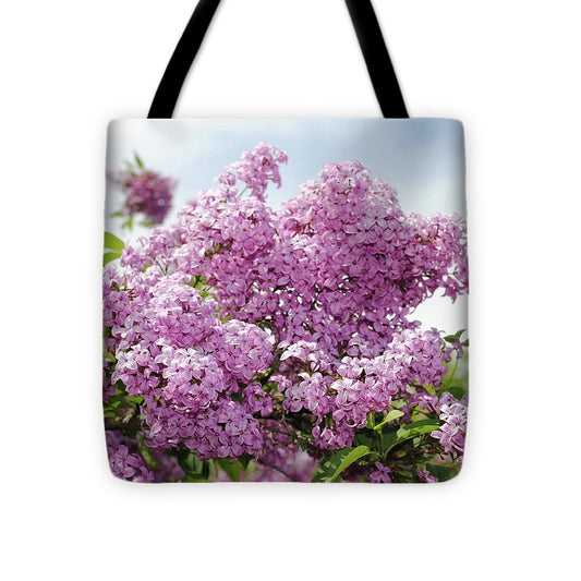 Lilacs With Sky - Tote Bag