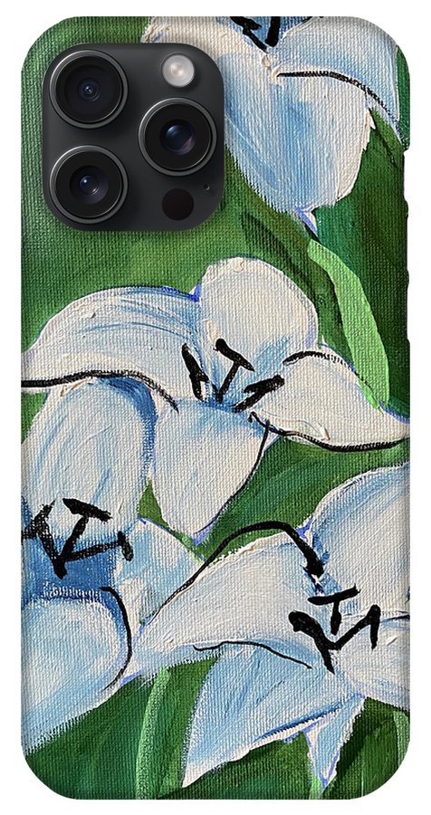 Lilies In Blue - Phone Case