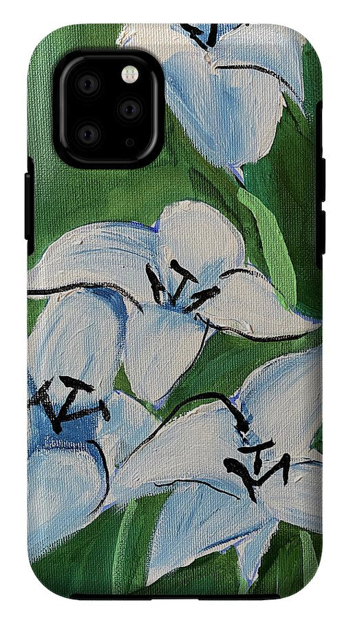 Lilies In Blue - Phone Case