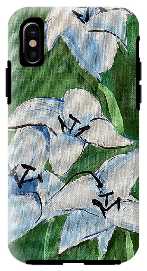 Lilies In Blue - Phone Case