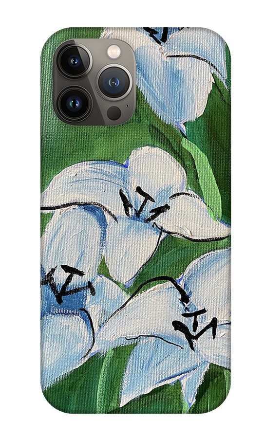 Lilies In Blue - Phone Case