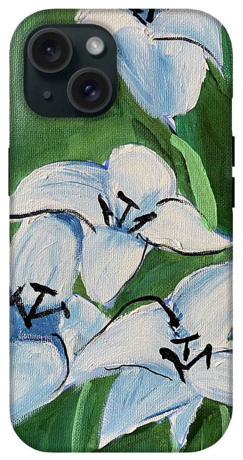 Lilies In Blue - Phone Case