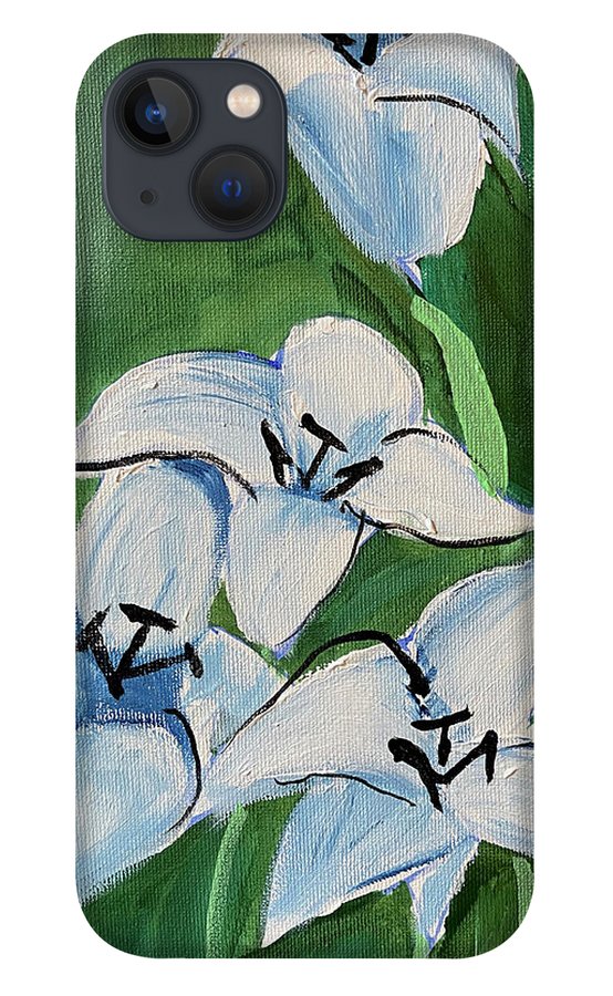 Lilies In Blue - Phone Case