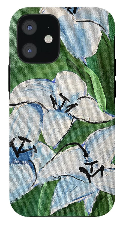 Lilies In Blue - Phone Case