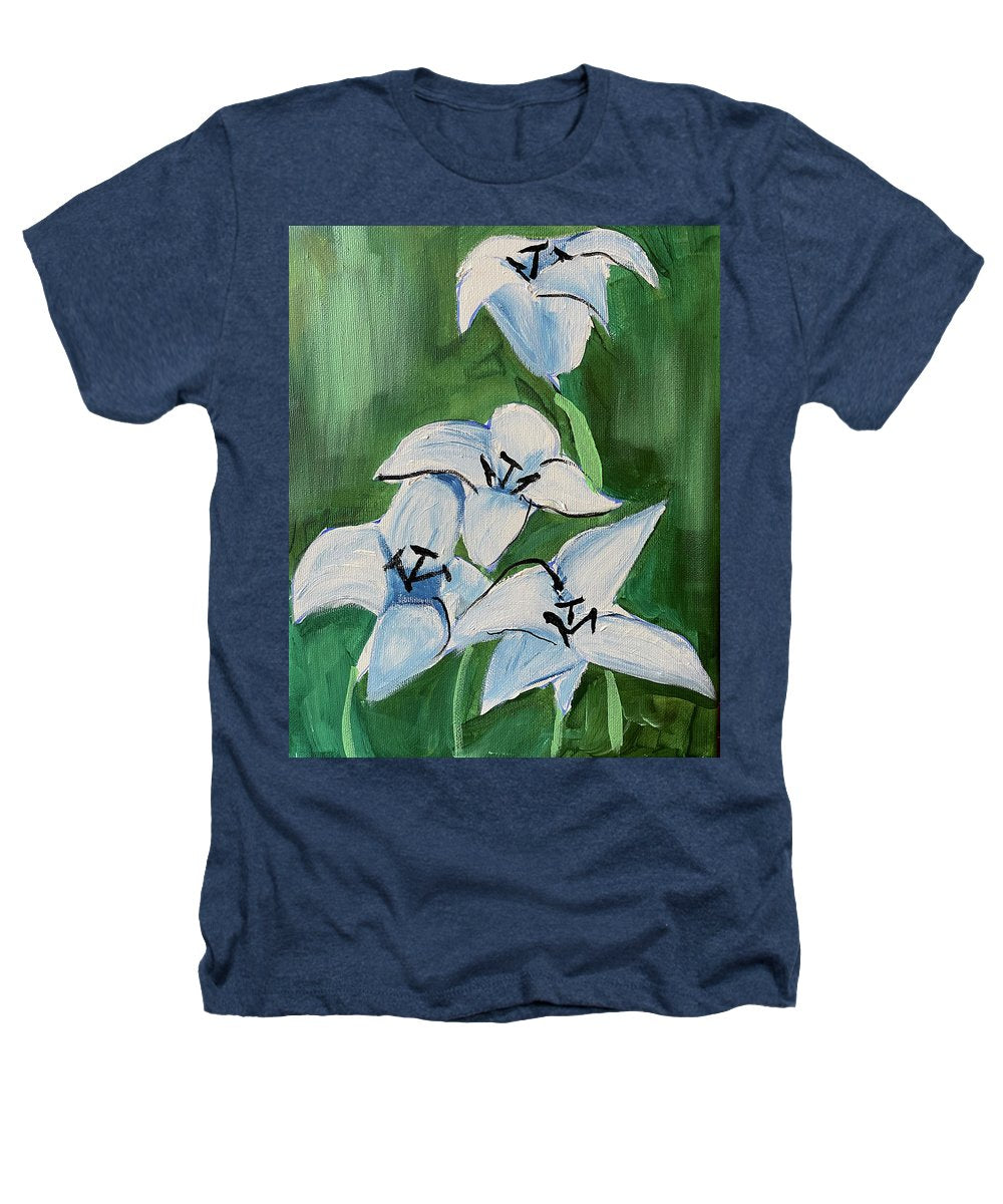 Lilies In Blue - Heathers T-Shirt