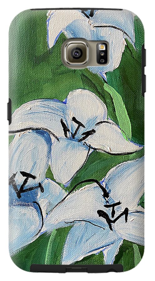 Lilies In Blue - Phone Case