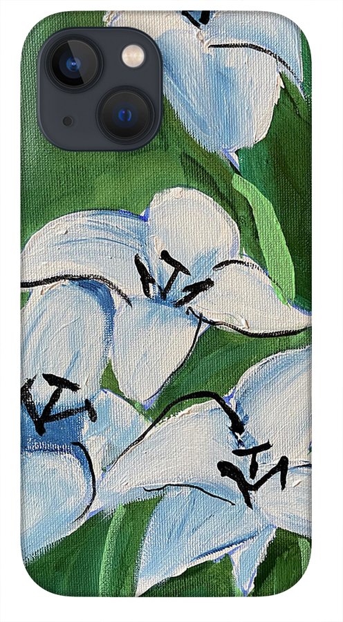 Lilies In Blue - Phone Case