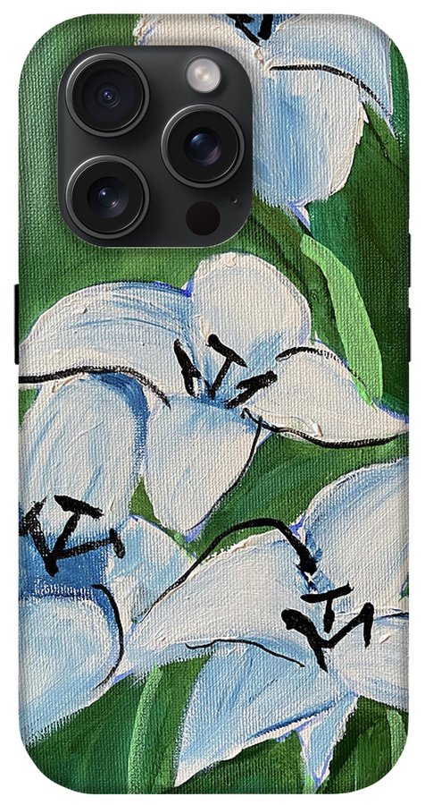 Lilies In Blue - Phone Case