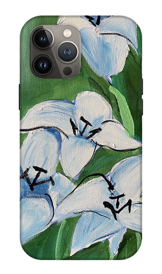 Lilies In Blue - Phone Case